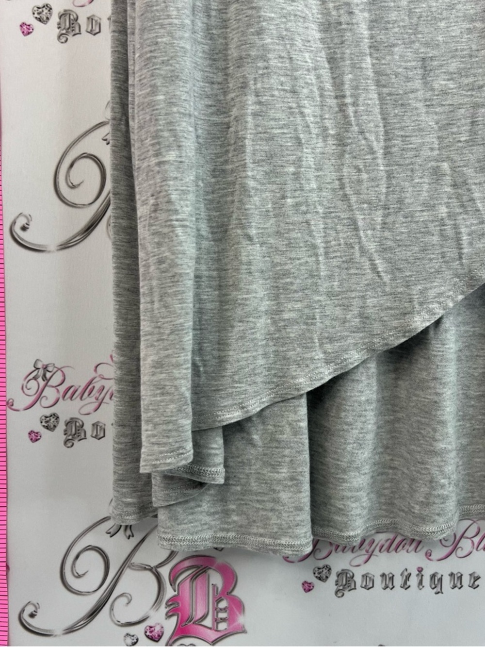 Lole skirt ribbon tie up grey Light Gray long flowy Skirt with Tie up bow - Picture 3 of 13